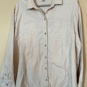 Old Navy Linen-Blend Loose Button-Down Shirt